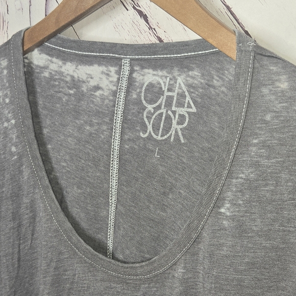 Chaser Floral Mane Horse Burntout Long Sleeve T-Shirt - Picture 3 of 4